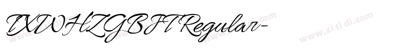 TXWHZGBJT Regular字体转换 TXWHZGBJT Regular字体转换